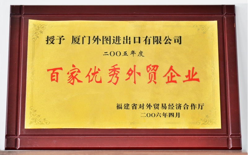 福建省百家优秀外贸企业