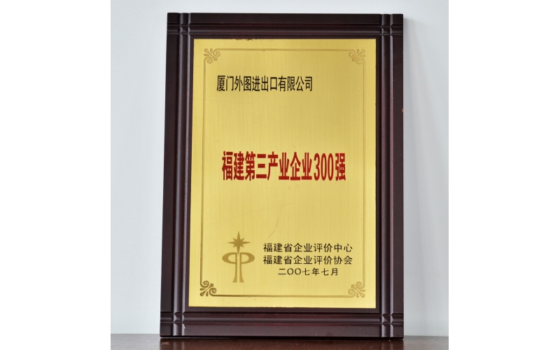 福建第三产业企业300强-2007年度